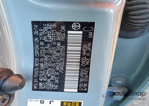 2014 Toyota Prius Three from USA, damaged, VIN JTDKN3DU3E1837058